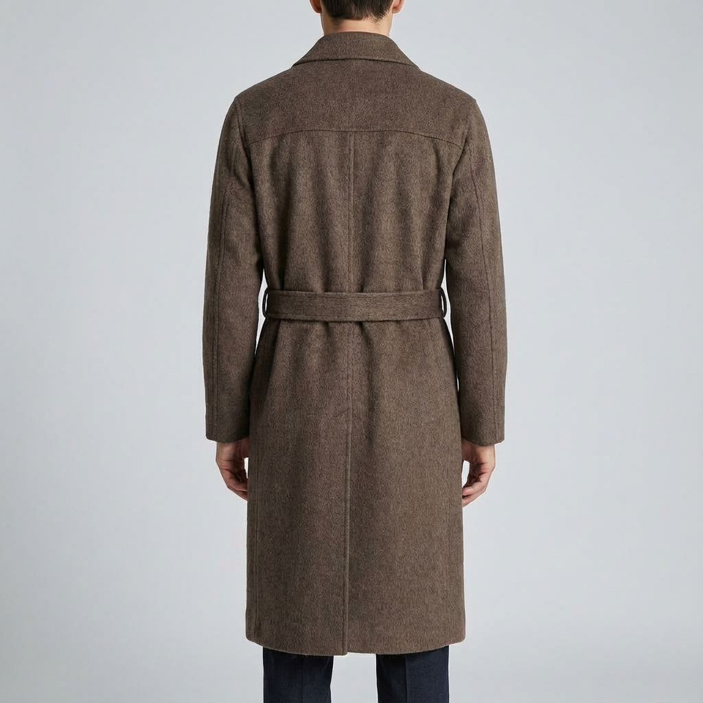 Camila Women’s Cashmere Wrap Coat – Double-Breasted Wool Outerwear with Belted Waist