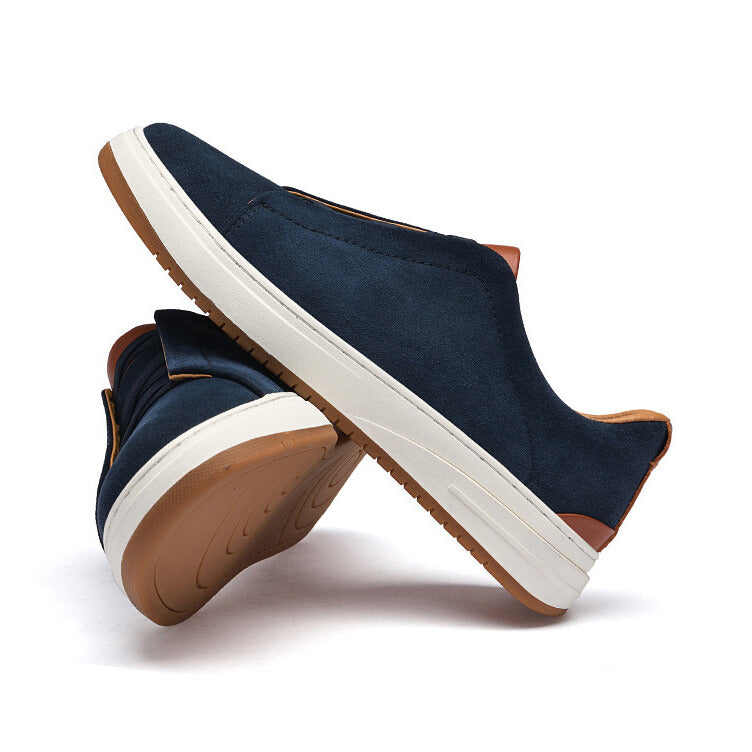 Milan Men’s Suede Slip-On Sneakers – Cowhide Leather with Cushioned Comfort