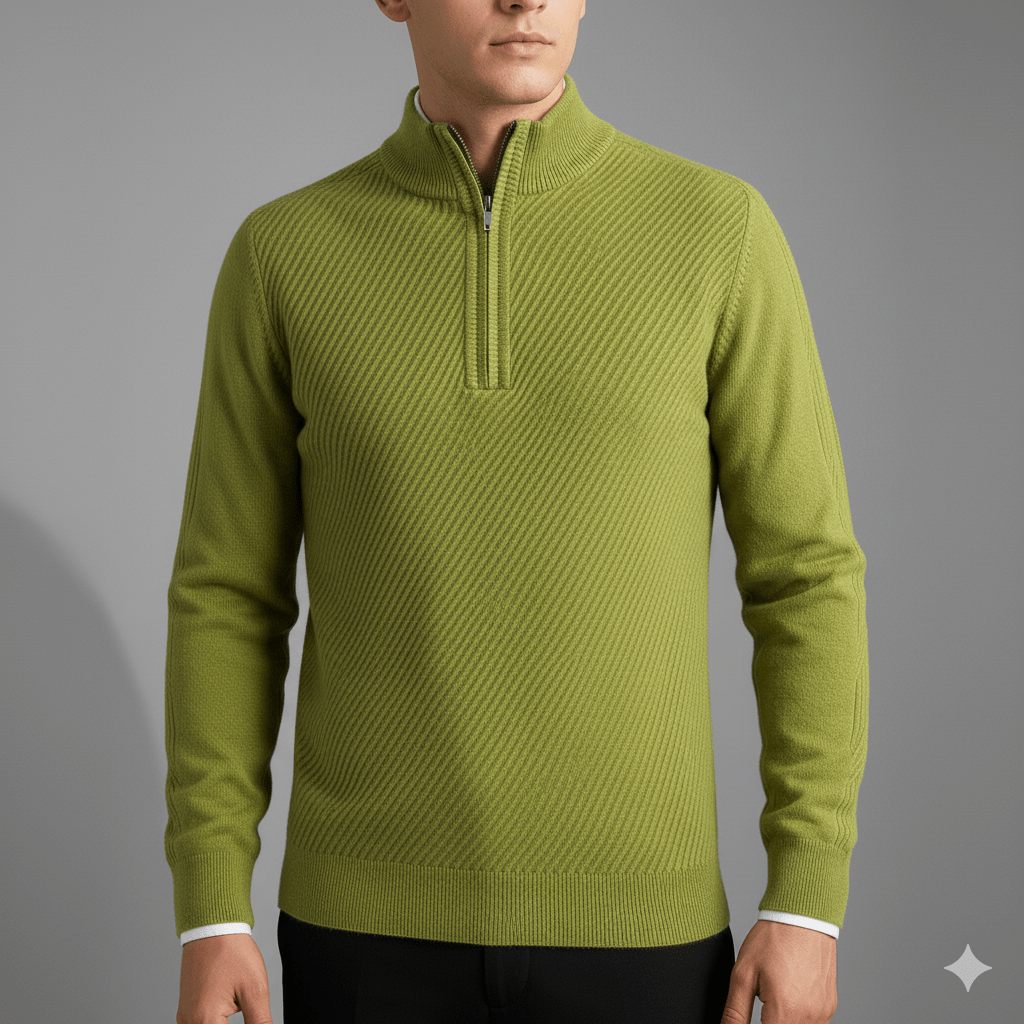 Guillaume Men’s Quarter-Zip Sweater – Soft Knit Pullover with Lightweight Layerable Comfort