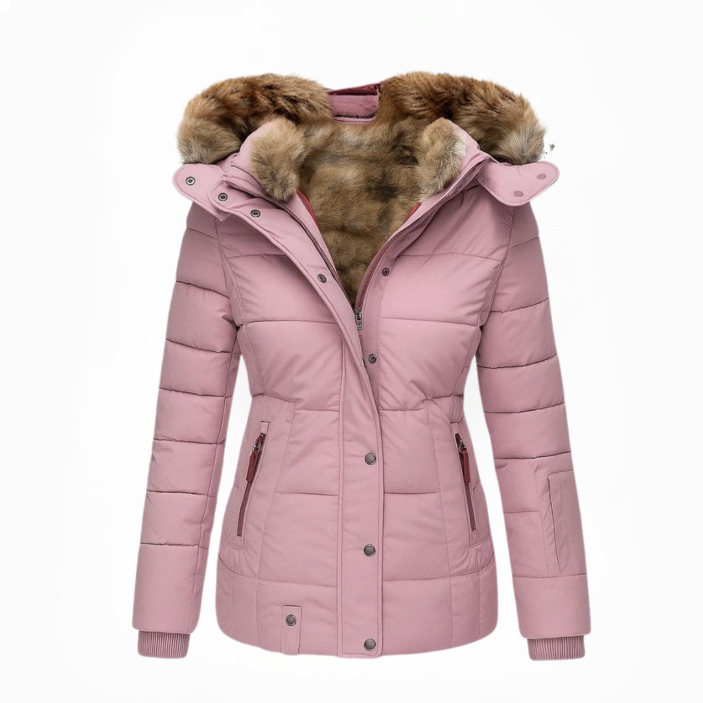 Victoria Women’s Winter Jacket – Insulated Zip-Up Hooded Jacket