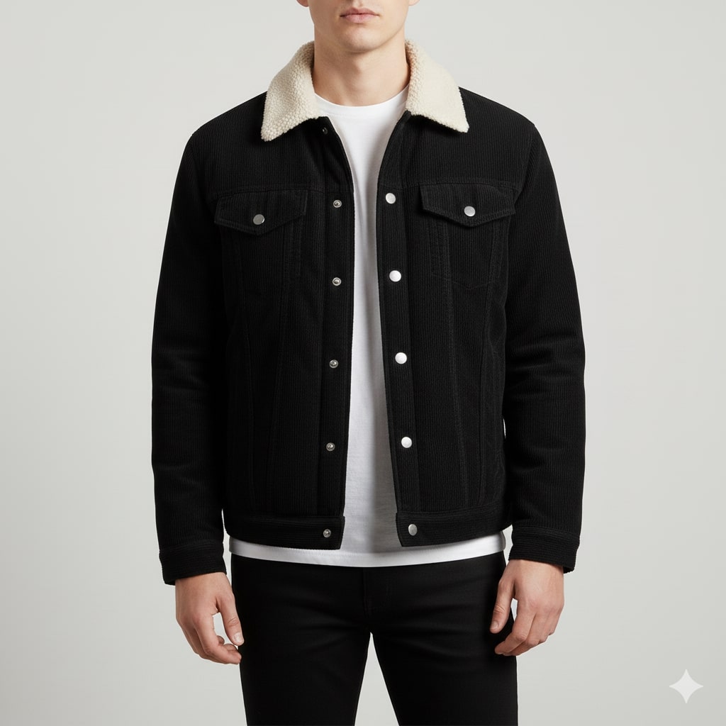 Nicolò Men’s Corduroy Fleece Jacket