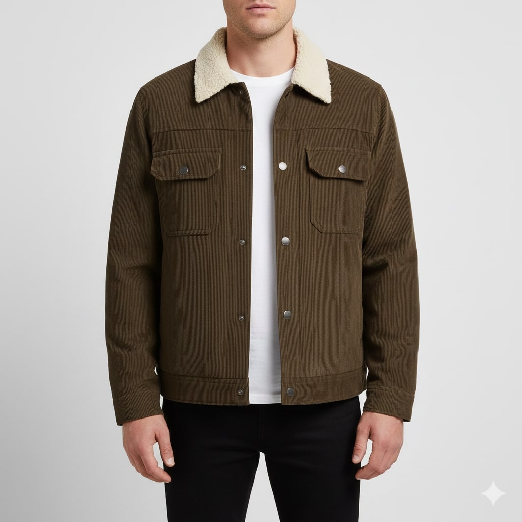 Nicolò Men’s Corduroy Fleece Jacket