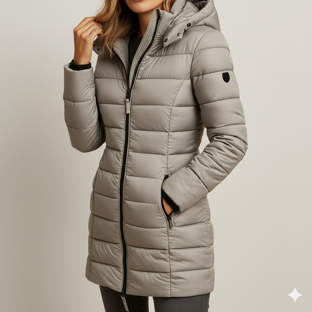 Agnieszka Women’s Puffer Jacket – Quilted Hooded Lightweight Winter Coat