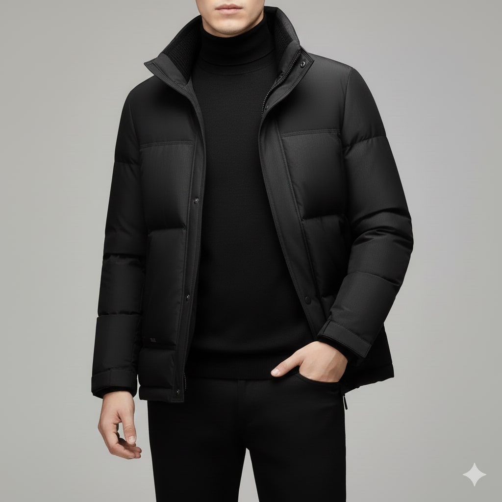 Dylan Men’s Down Jacket – High-Fill Insulated Puffer Jacket for Winter Warmth