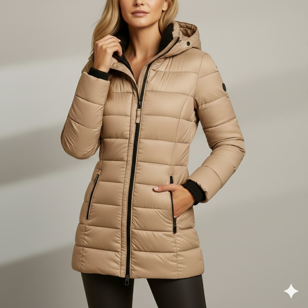 Agnieszka Women’s Puffer Jacket – Quilted Hooded Lightweight Winter Coat