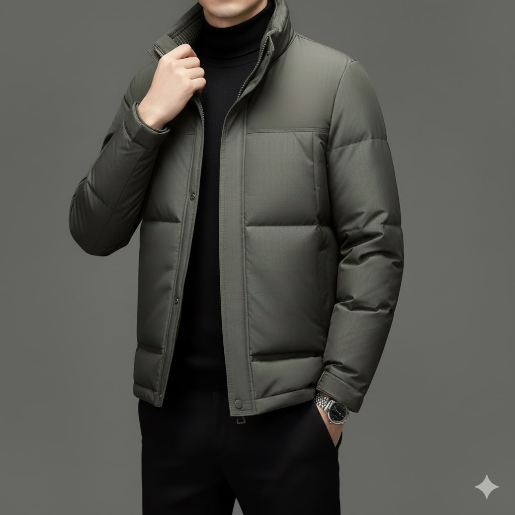 Dylan Men’s Down Jacket – High-Fill Insulated Puffer Jacket for Winter Warmth