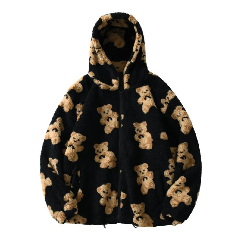 Jade Women’s Sherpa Jacket – Oversized Fleece Hooded Teddy Jacket with Full Zip