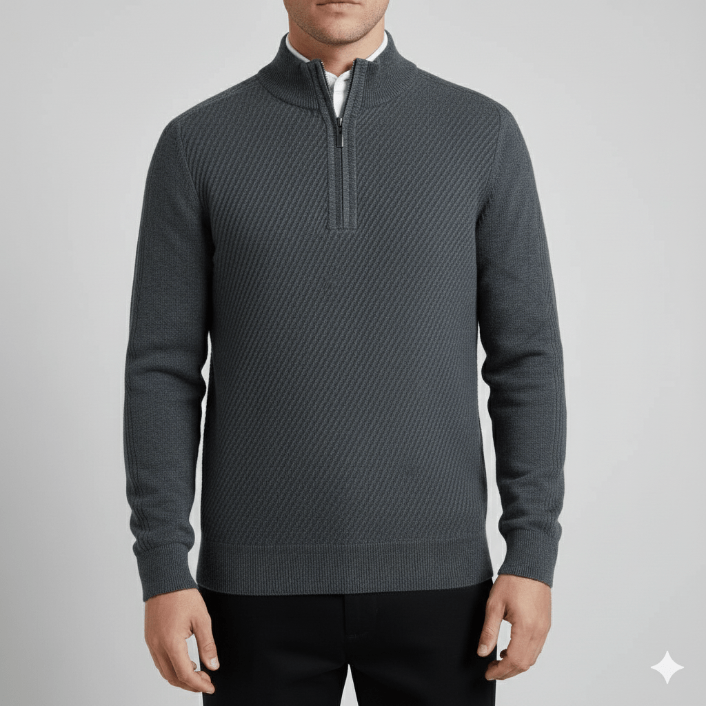 Guillaume Men’s Quarter-Zip Sweater – Soft Knit Pullover with Lightweight Layerable Comfort