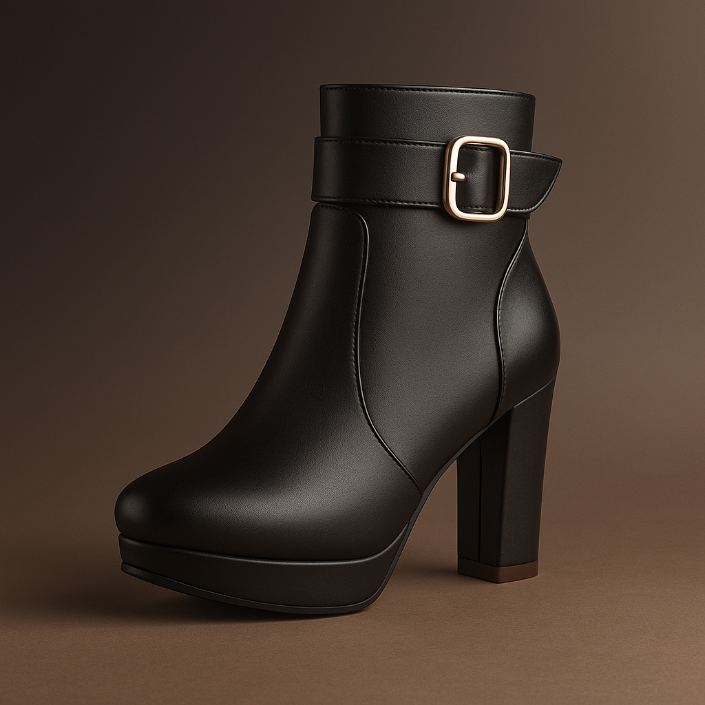 Louise Women’s Platform Boots – Cushioned Comfort High Heeled Ankle Boots