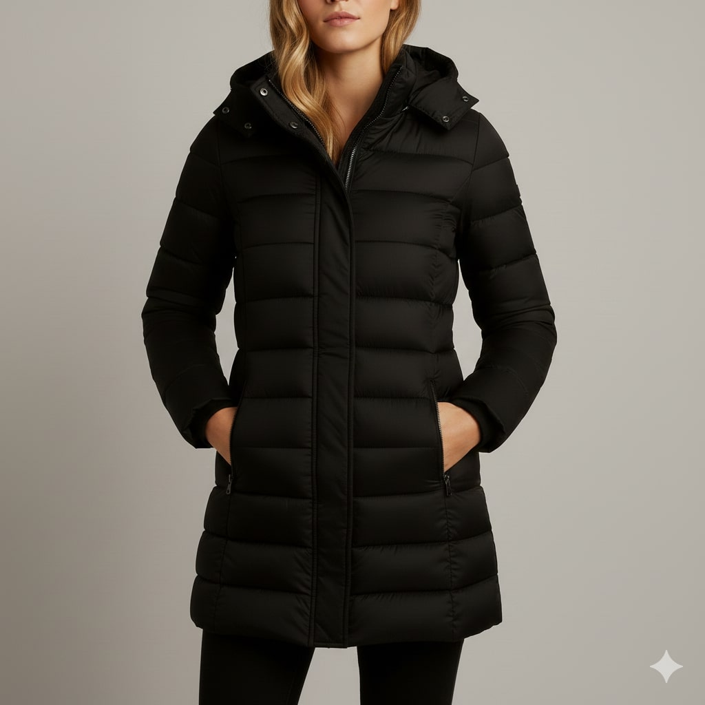 Agnieszka Women’s Puffer Jacket – Quilted Hooded Lightweight Winter Coat