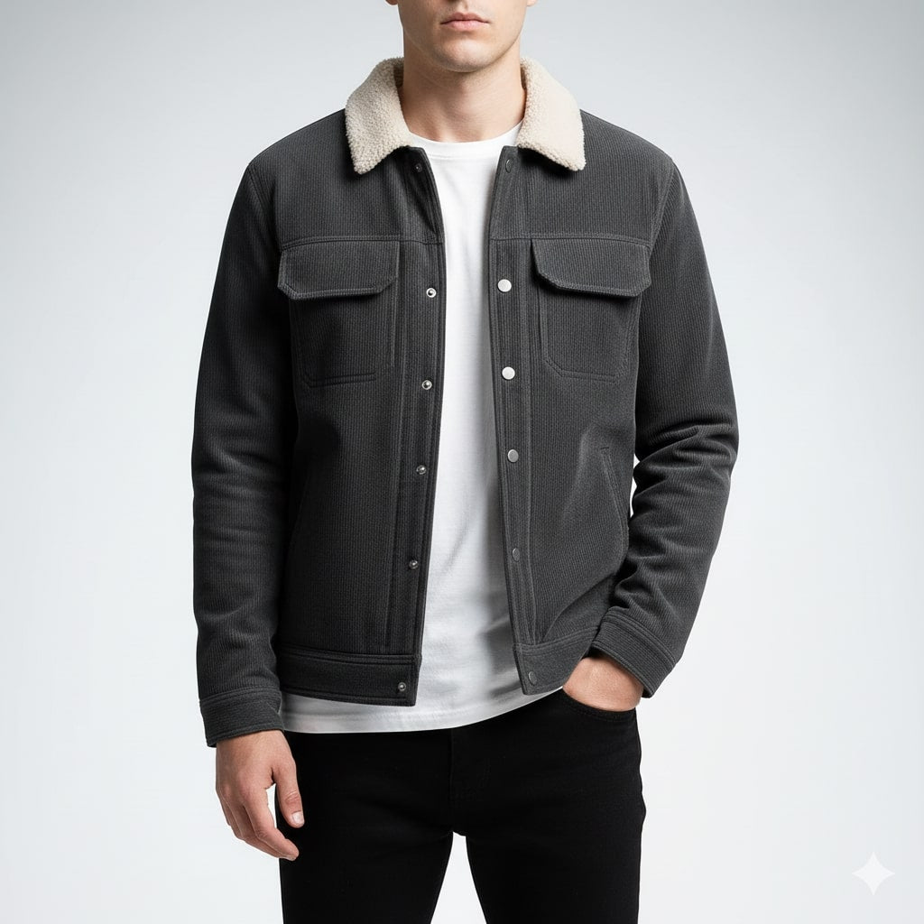 Nicolò Men’s Corduroy Fleece Jacket