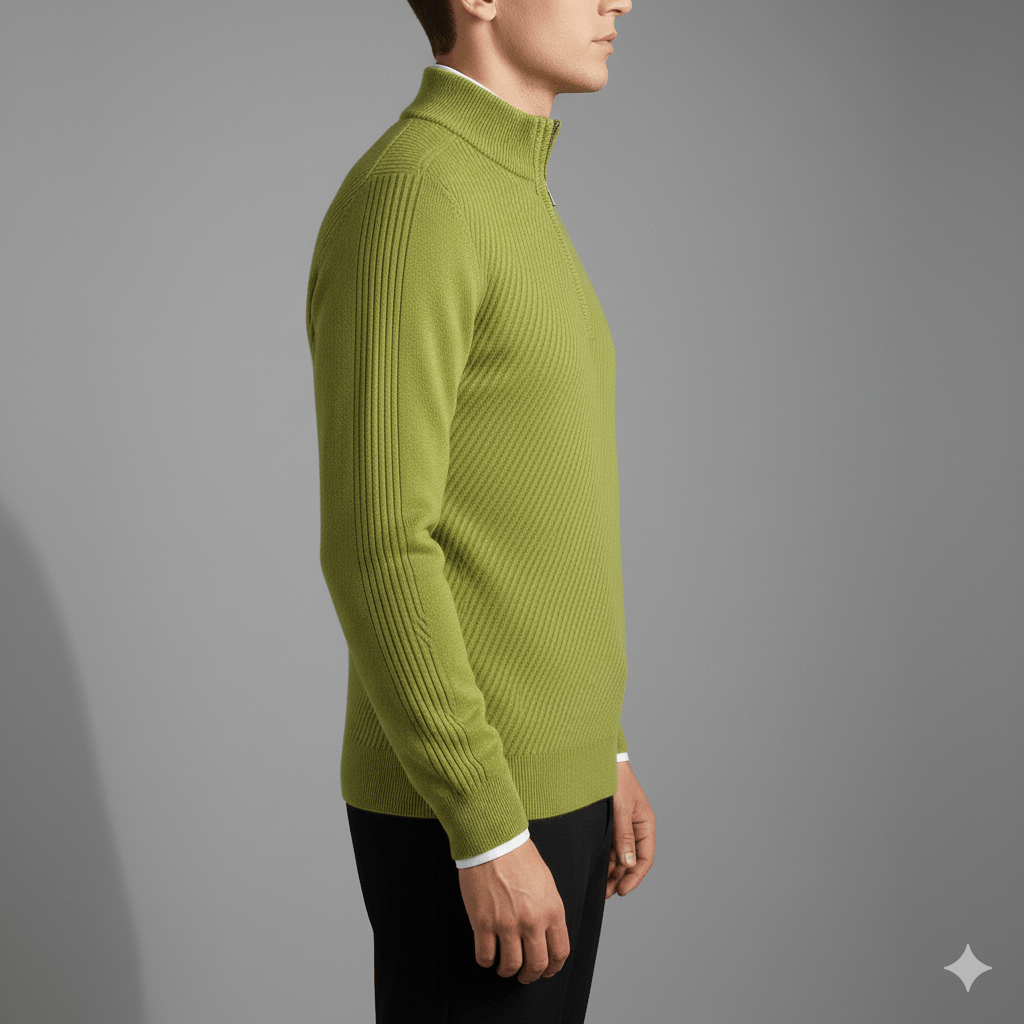 Guillaume Men’s Quarter-Zip Sweater – Soft Knit Pullover with Lightweight Layerable Comfort