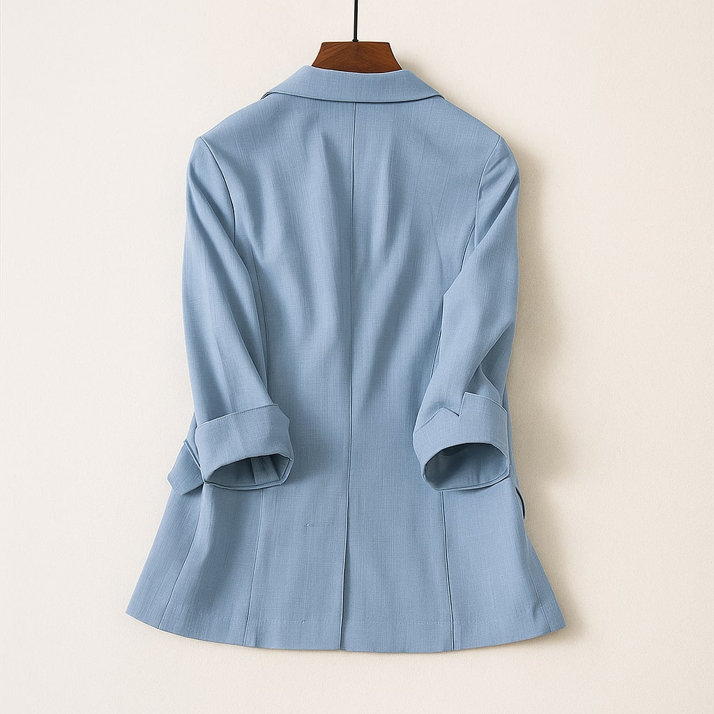 Lucia Women’s Linen-Blazer – Silky Structured Tailored Fit for Wrinkle-Resistant Style