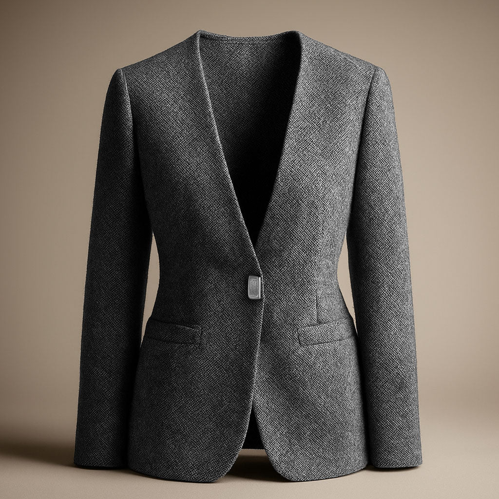 Rose Women’s Structured Blazer – Tailored Fit with Polished Metal Clasp