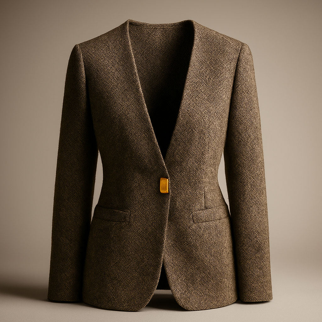 Rose Women’s Structured Blazer – Tailored Fit with Polished Metal Clasp