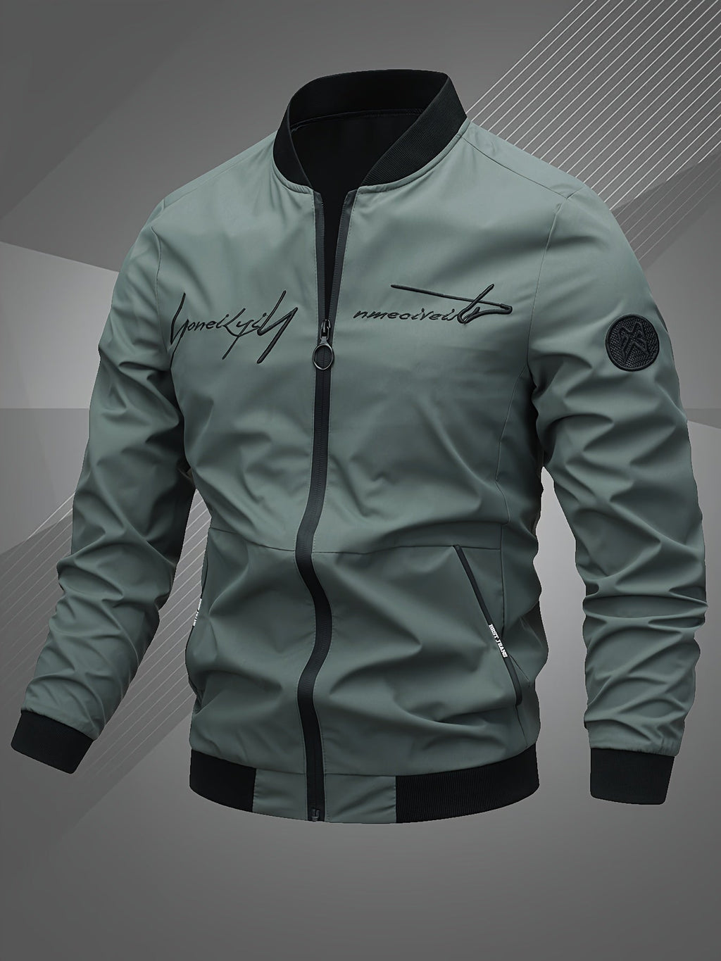 Guillaume | Men's Stylish Zip-Up Bomber Jacket with Logo