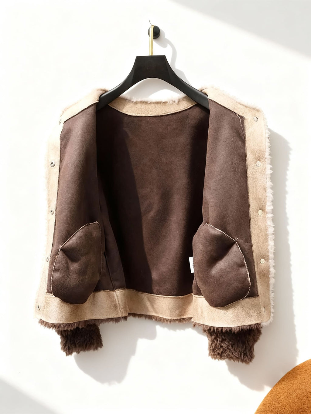 Rose Women’s Sherpa Jacket – Fuzzy Button-Up with Contrast Trim