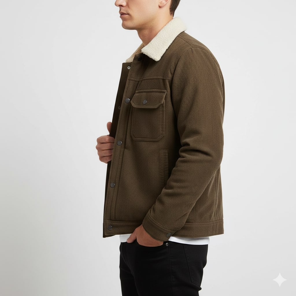 Nicolò Men’s Corduroy Fleece Jacket