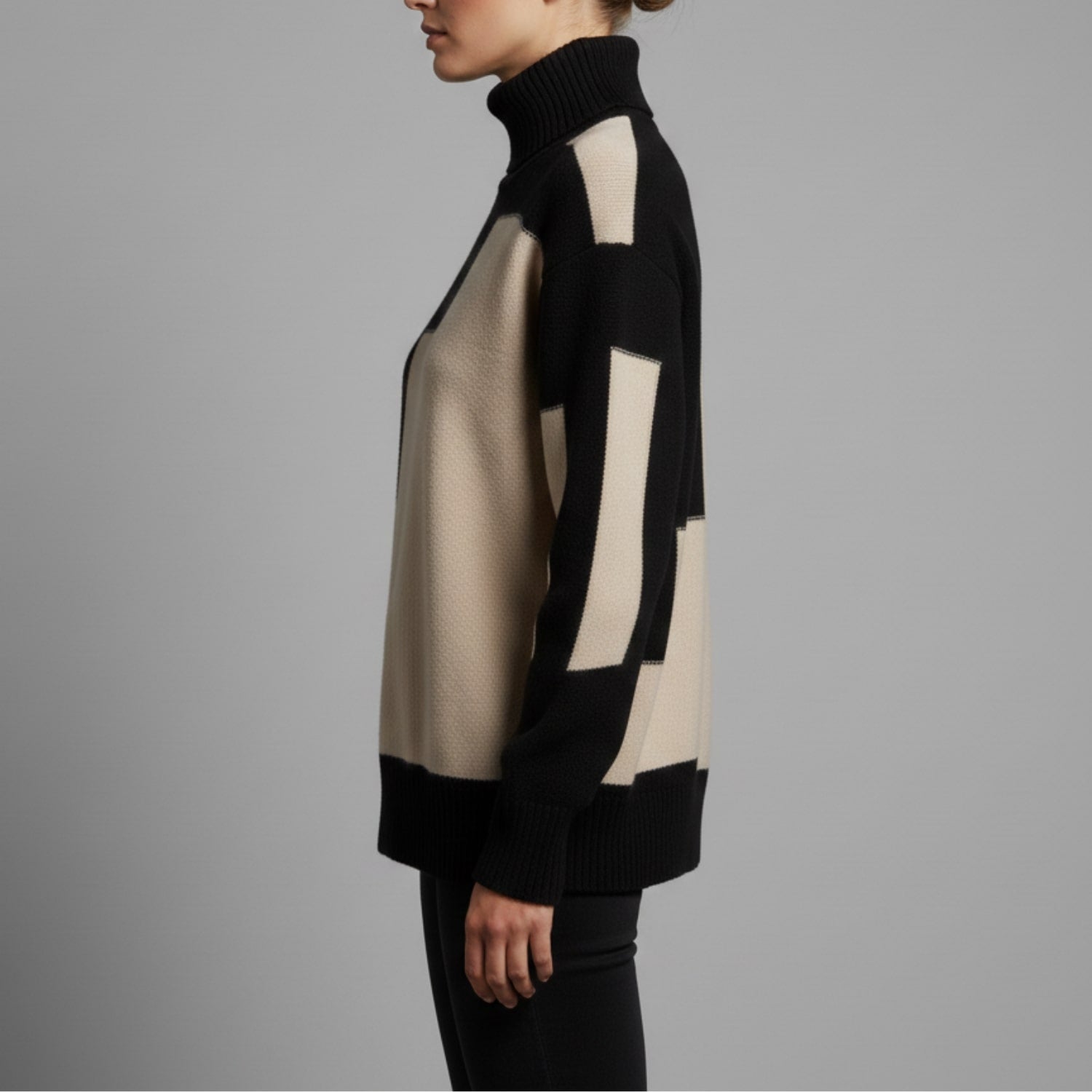 Mélanie Women’s Turtleneck Sweater – Soft Knit Pullover with Warm Ribbed Texture