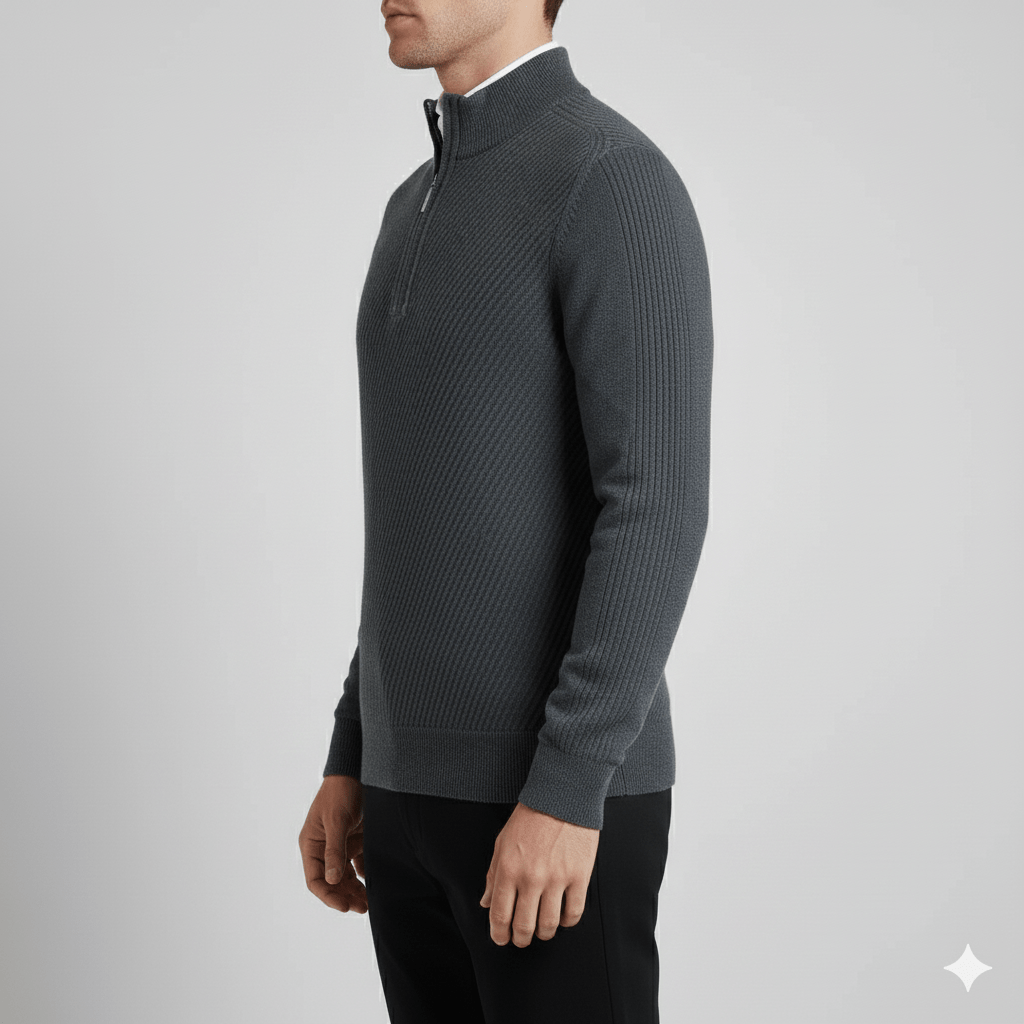Guillaume Men’s Quarter-Zip Sweater – Soft Knit Pullover with Lightweight Layerable Comfort