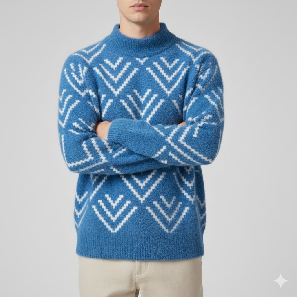 Rémi Men’s Knit Sweater – Plush Winter Pullover for Layered Warmth