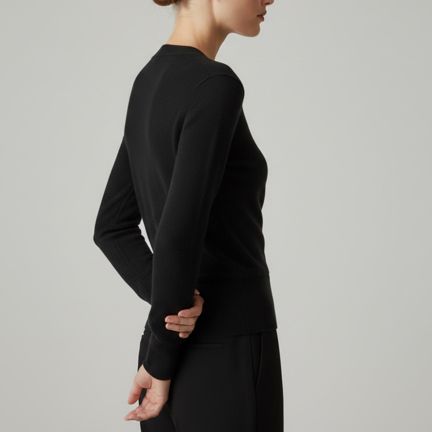 Charlotte Women’s Knit Sweater – Crossover Front Pullover with Soft Texture & Fitted Hem