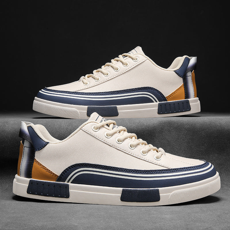 Dominic Men’s Leather Sneakers – Genuine Italian Leather Casual Shoes