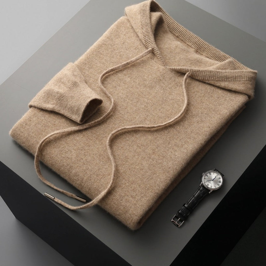 Oscar | Spring Cashmere Hooded Knit Pullover