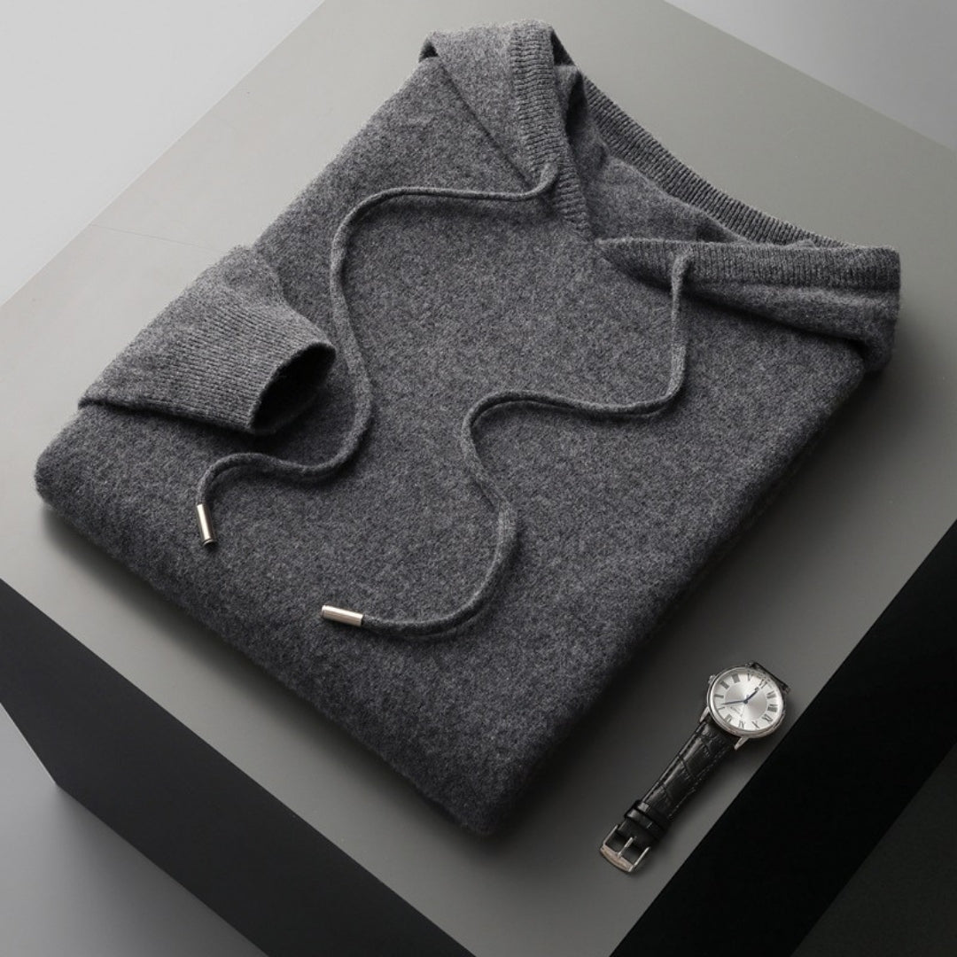 Oscar | Spring Cashmere Hooded Knit Pullover