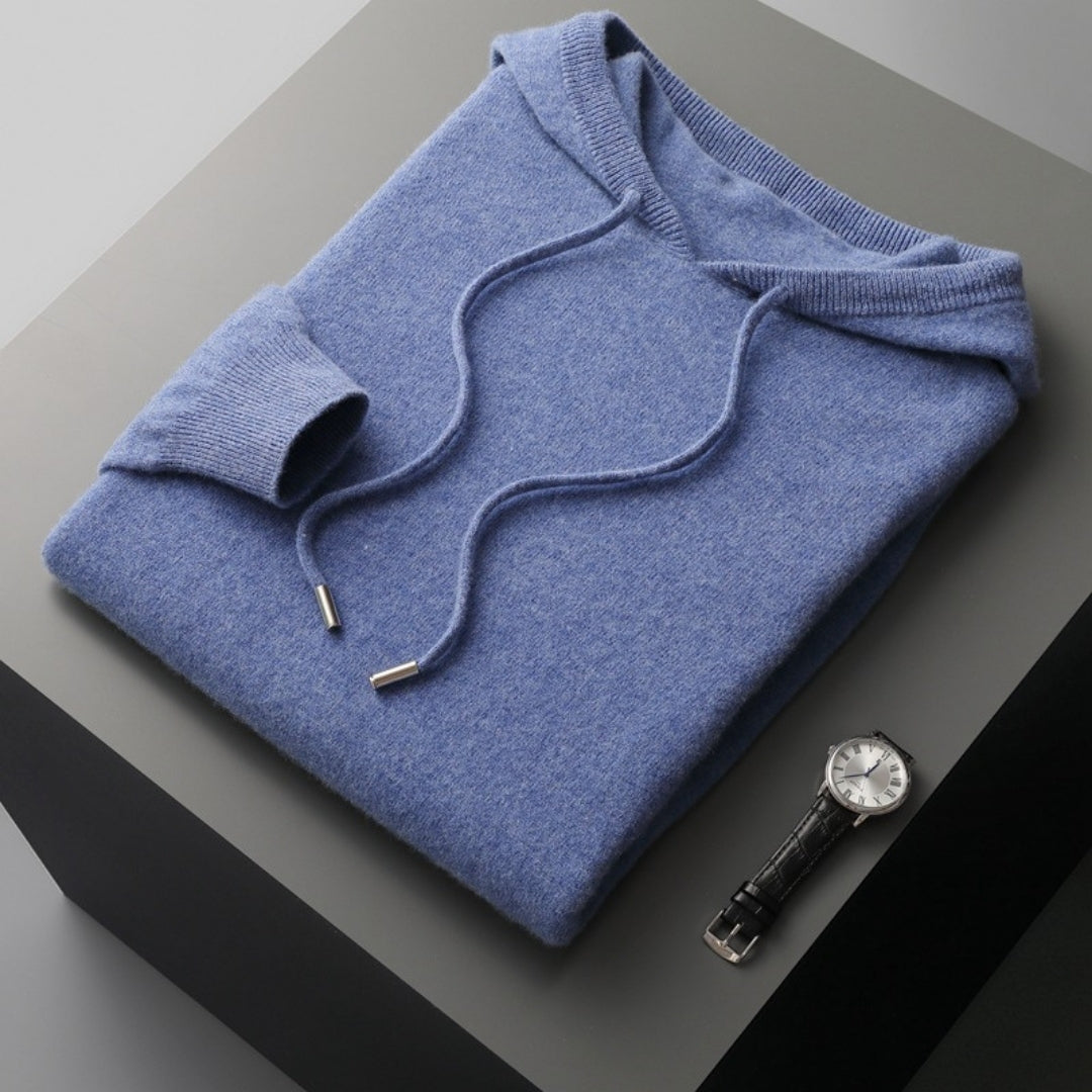 Oscar | Spring Cashmere Hooded Knit Pullover