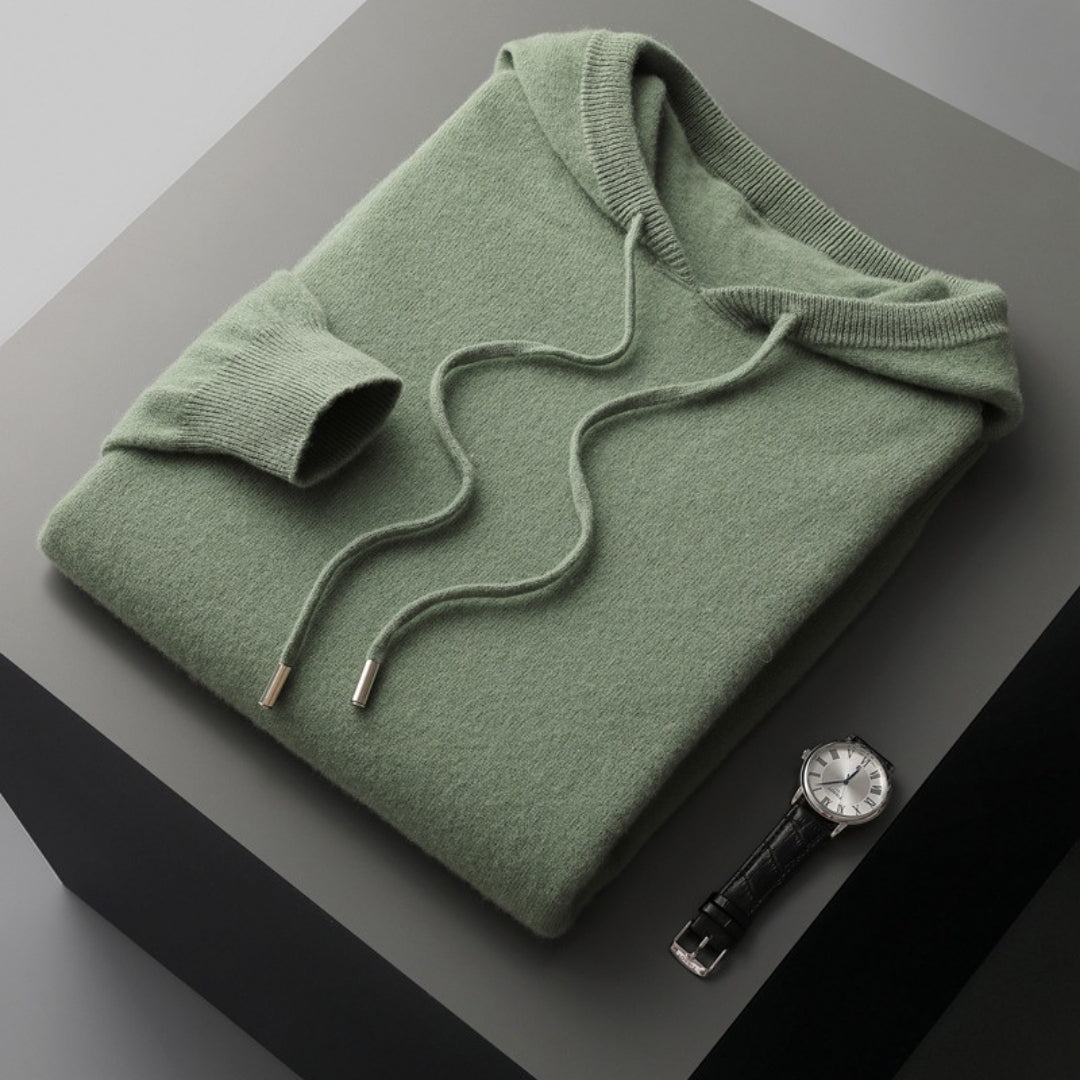 Oscar | Spring Cashmere Hooded Knit Pullover