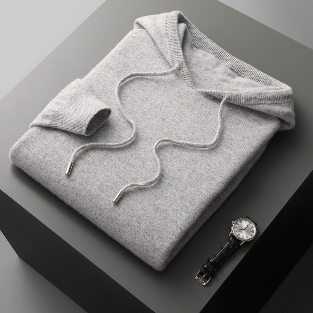 Oscar | Spring Cashmere Hooded Knit Pullover