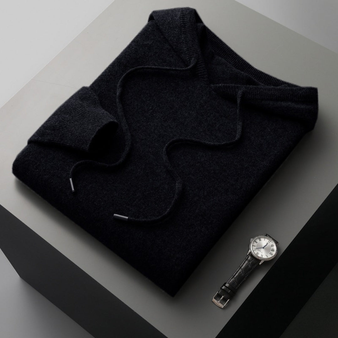 Oscar | Spring Cashmere Hooded Knit Pullover