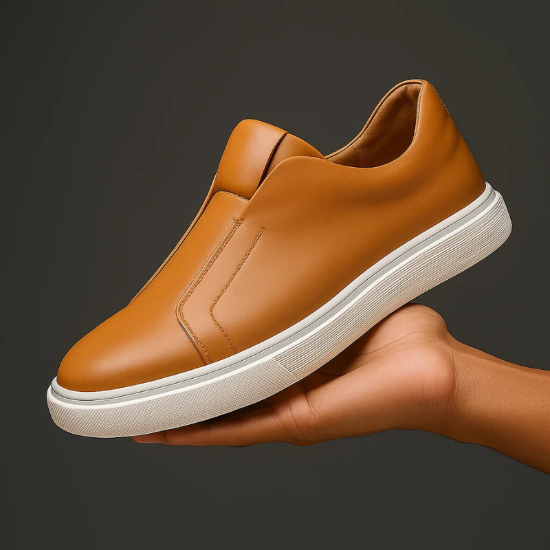 Giorgio Men’s Casual Shoes – Leather Slip-On Sneakers with Cushioned Comfort