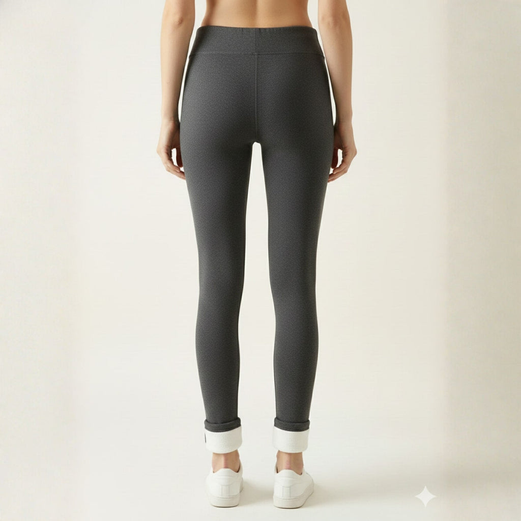 Ivana Women’s Fleece-Lined Leggings – Stretchy Winter Warmth Fleece-Lined Tights