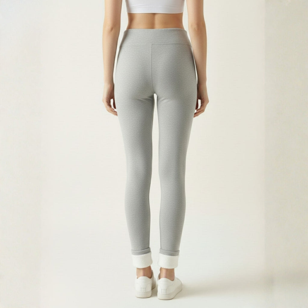 Ivana Women’s Fleece-Lined Leggings – Stretchy Winter Warmth Fleece-Lined Tights