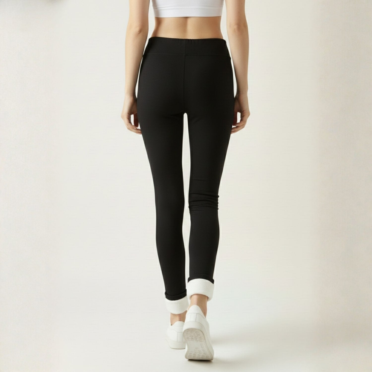 Ivana Women’s Fleece-Lined Leggings – Stretchy Winter Warmth Fleece-Lined Tights