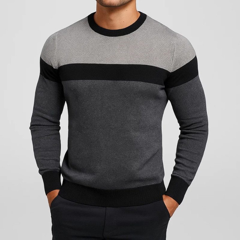 Milan Men’s Sweater – Crew Neck Soft Cotton Knit Sweater