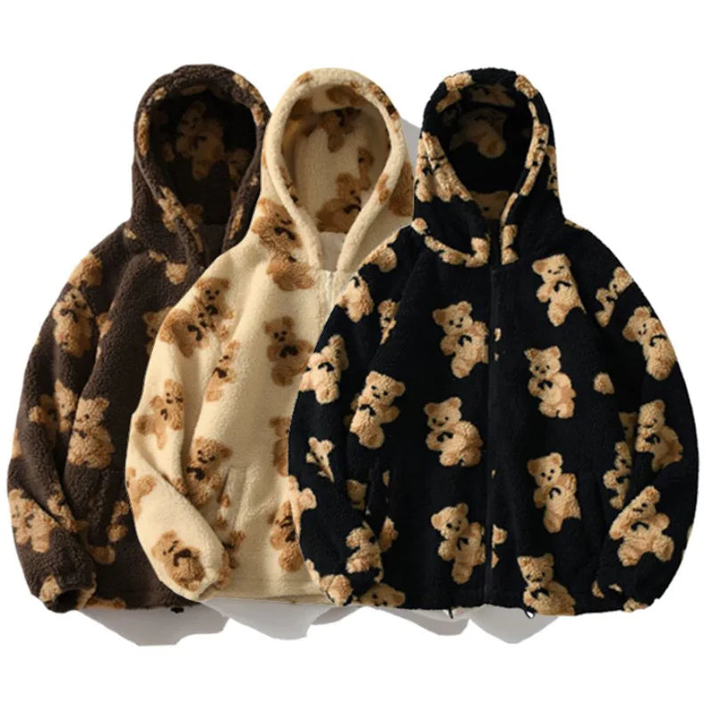 Jade Women’s Sherpa Jacket – Oversized Fleece Hooded Teddy Jacket with Full Zip