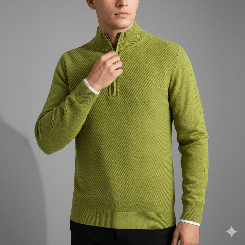 Guillaume Men’s Quarter-Zip Sweater – Soft Knit Pullover with Lightweight Layerable Comfort