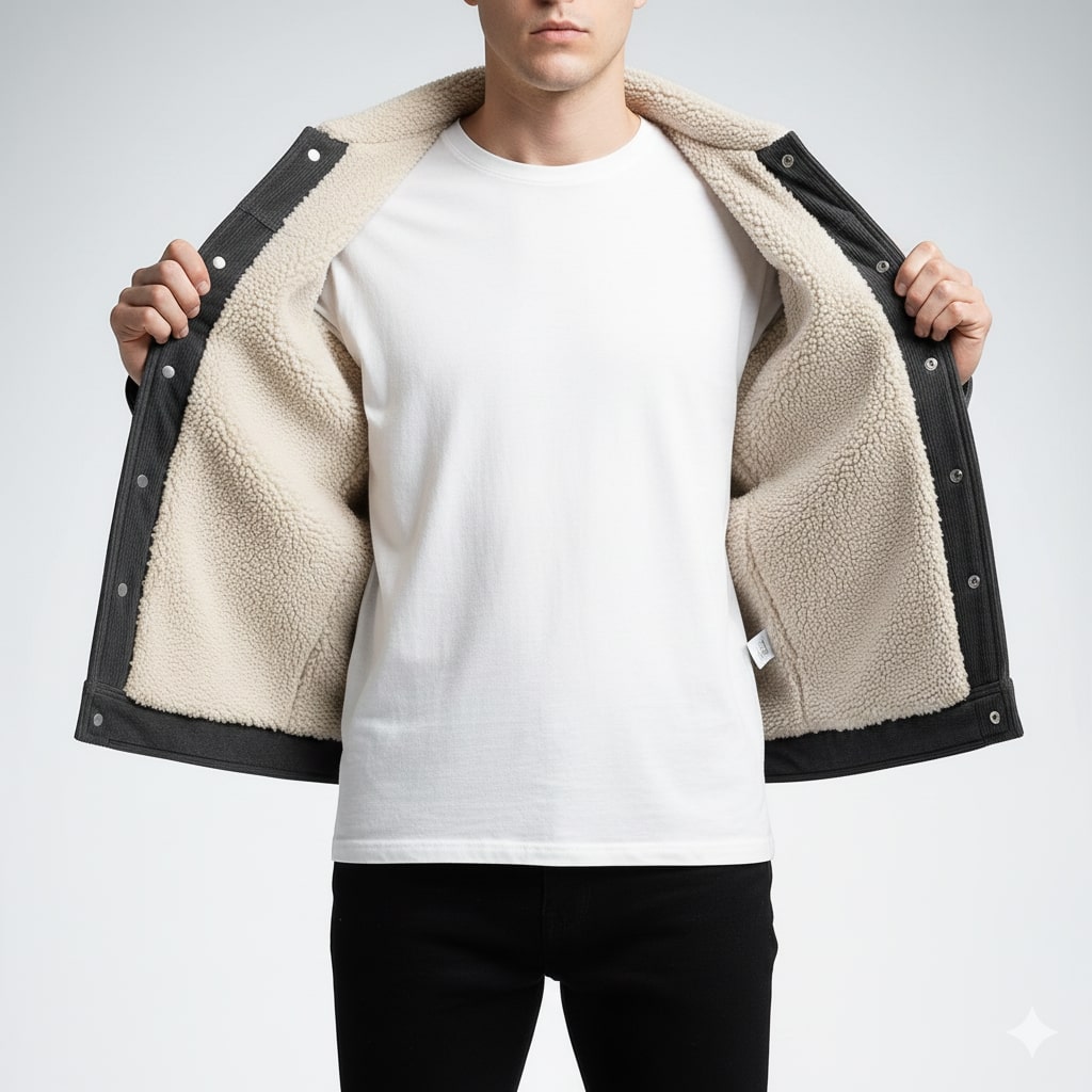 Nicolò Men’s Corduroy Fleece Jacket