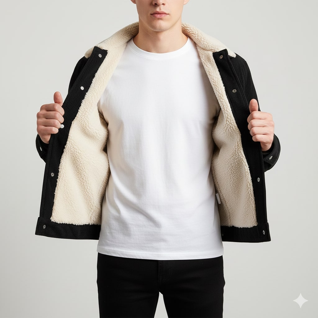 Nicolò Men’s Corduroy Fleece Jacket