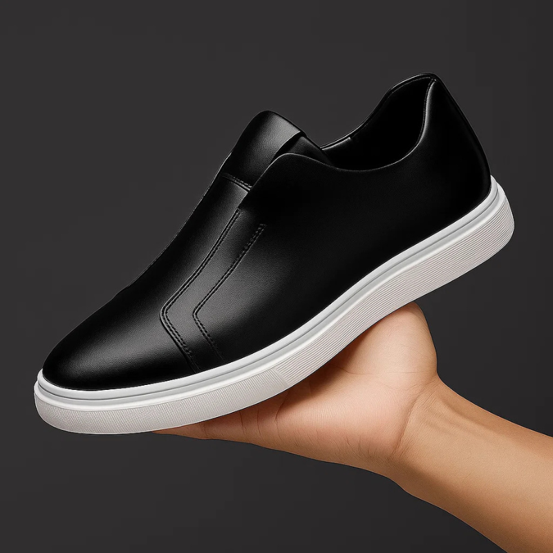 Giorgio Men’s Casual Shoes – Leather Slip-On Sneakers with Cushioned Comfort