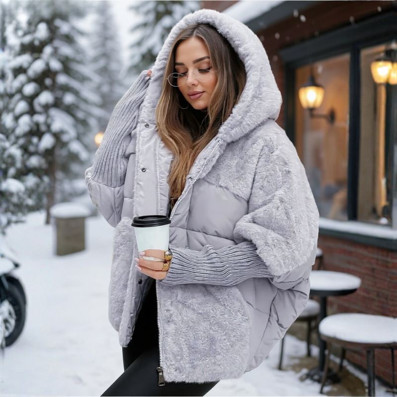 Roos Women's Cotton-Filled Parka – Faux Fur Trim & Warm Elasticated Cuffs