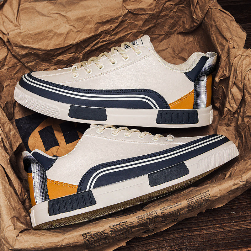 Dominic Men’s Leather Sneakers – Genuine Italian Leather Casual Shoes