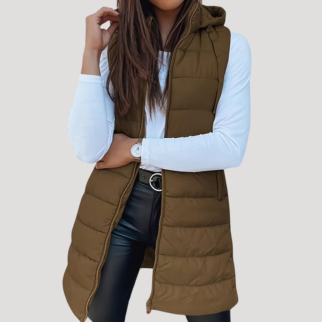 Seraphina | Winter Hooded Puffer Women Vest