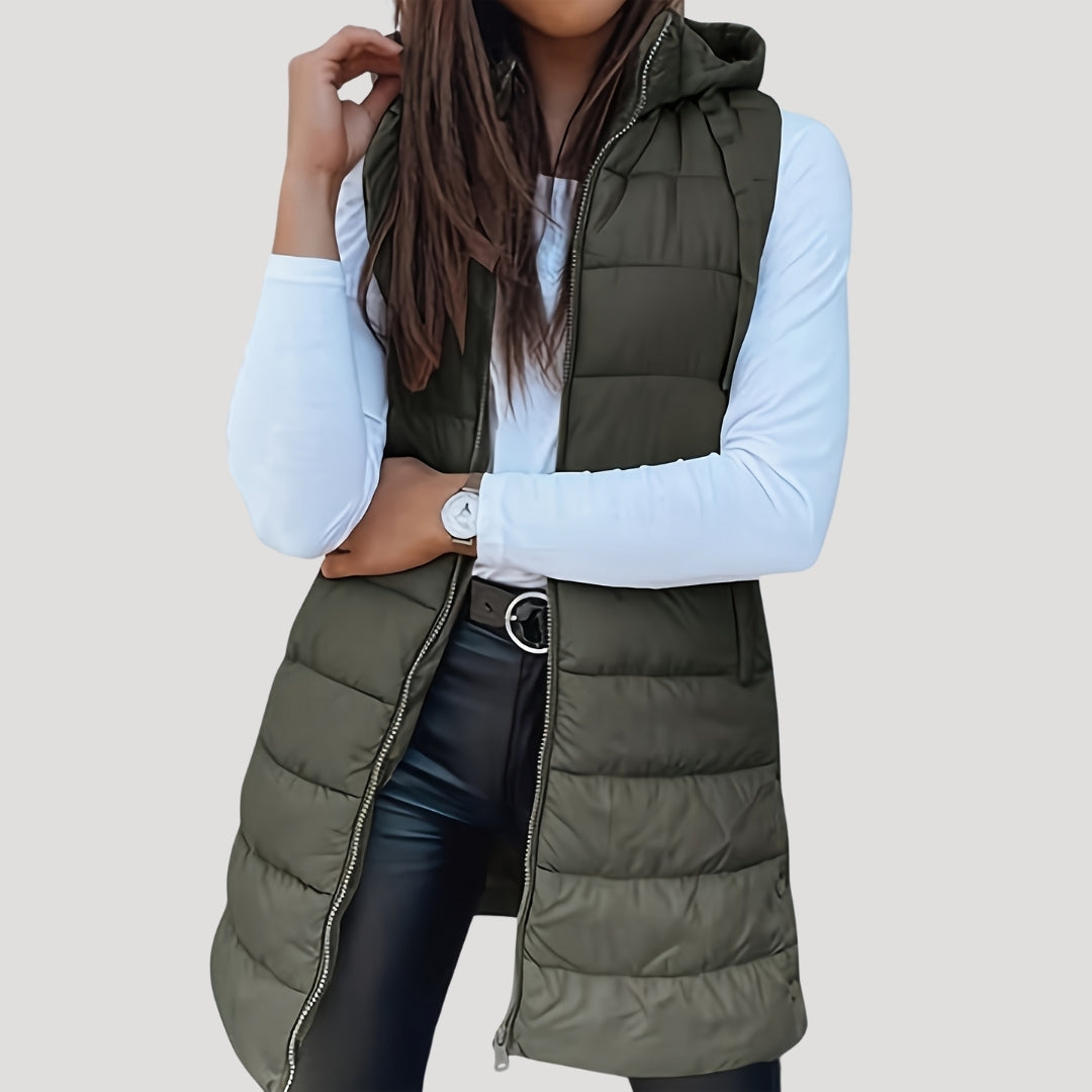 Seraphina | Winter Hooded Puffer Women Vest