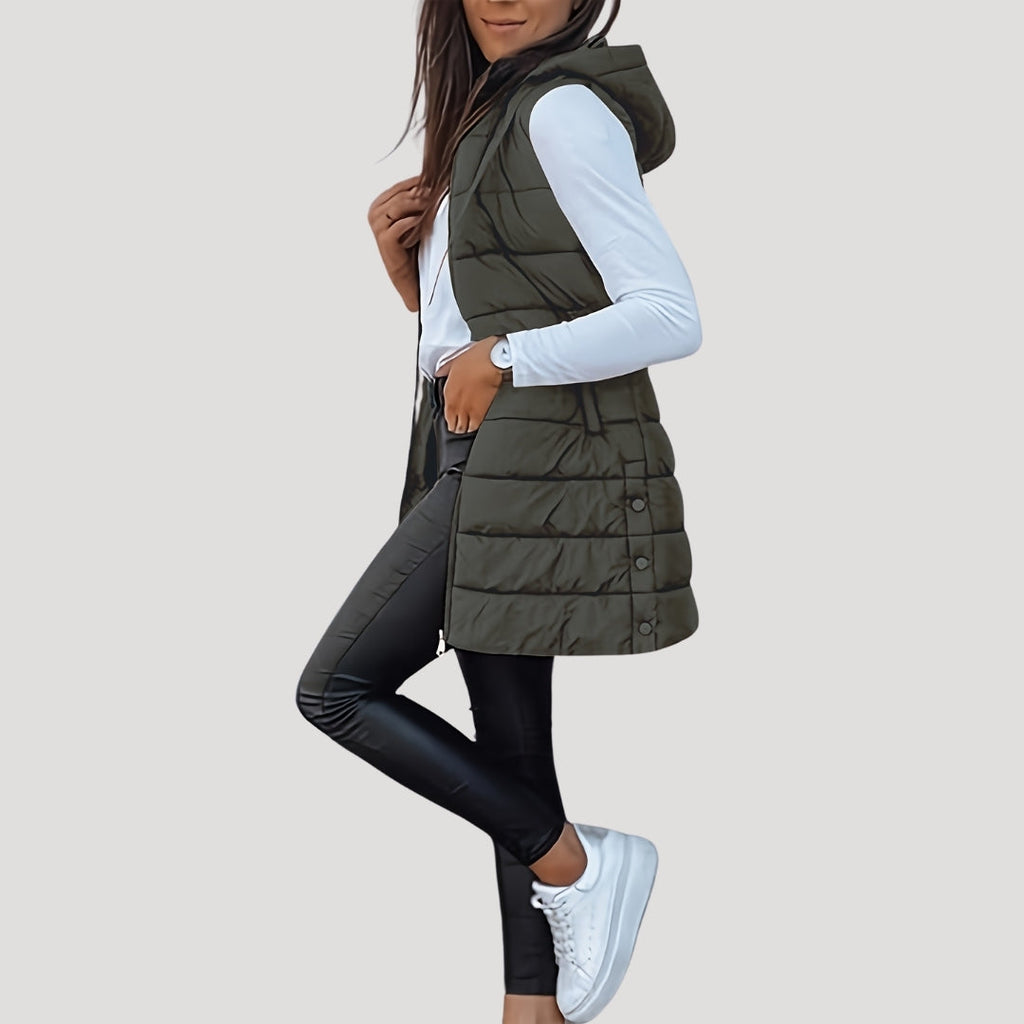 Seraphina | Winter Hooded Puffer Women Vest