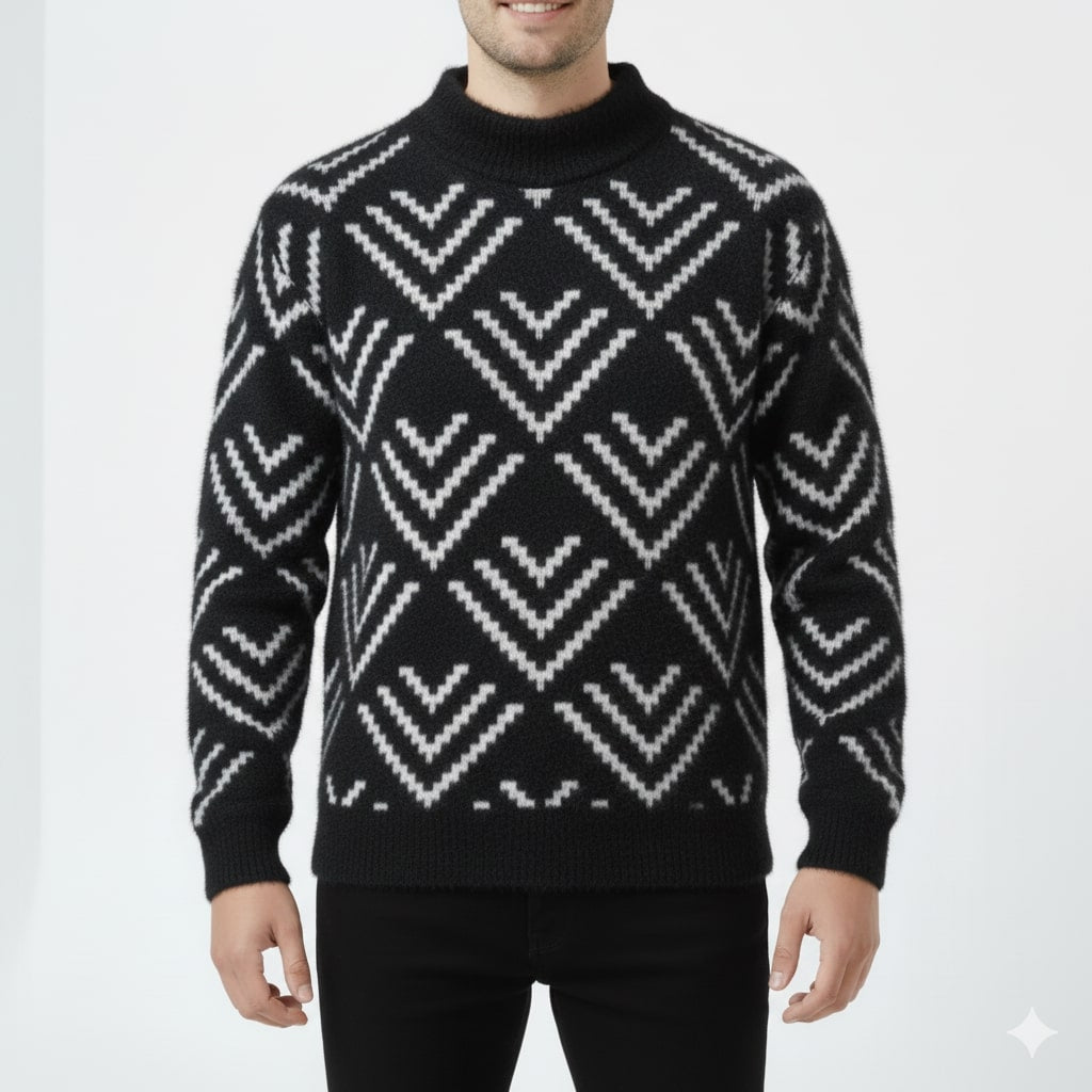 Rémi Men’s Knit Sweater – Plush Winter Pullover for Layered Warmth