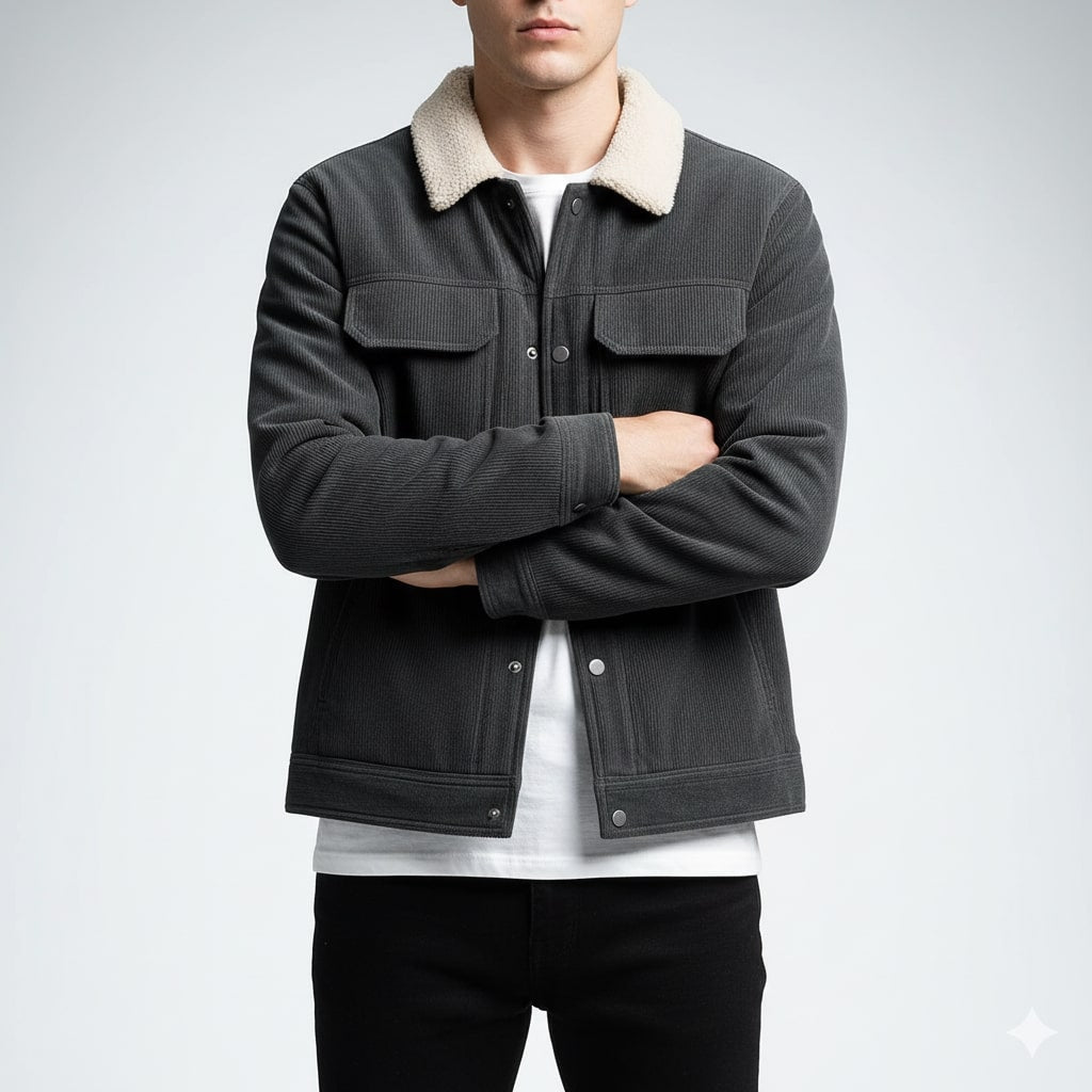 Nicolò Men’s Corduroy Fleece Jacket